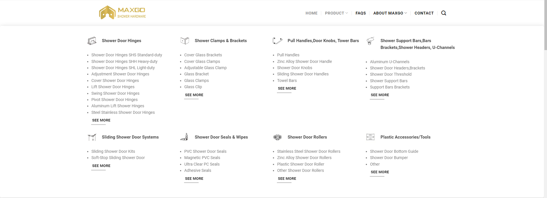 佛山卫浴五金 MAXGO – 批量商品询盘WordPress网站开发过程分享-大可建站