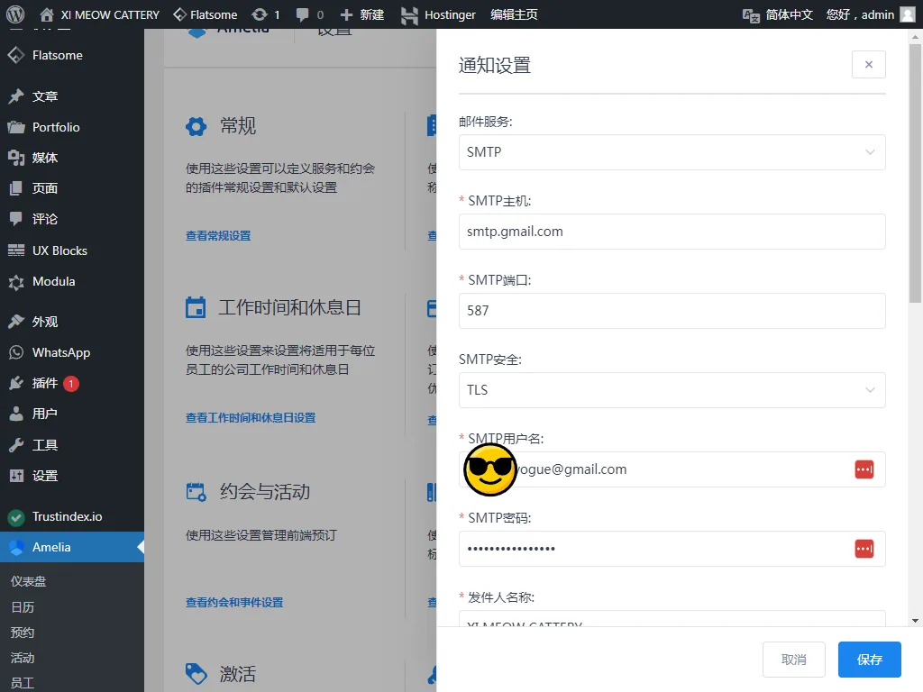 Modula邮件通知设置