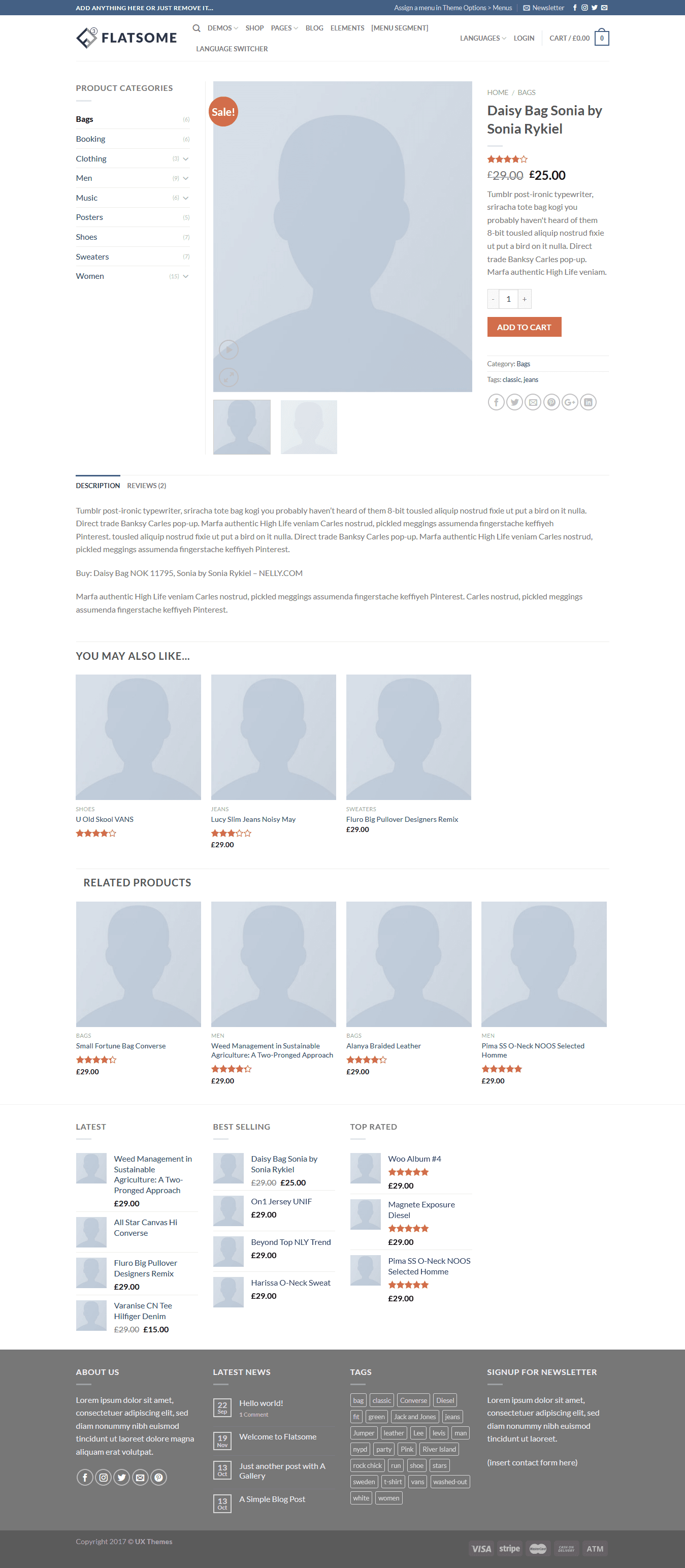 flatsome 主题自定义woocommerce产品页面布局简码-大可建站