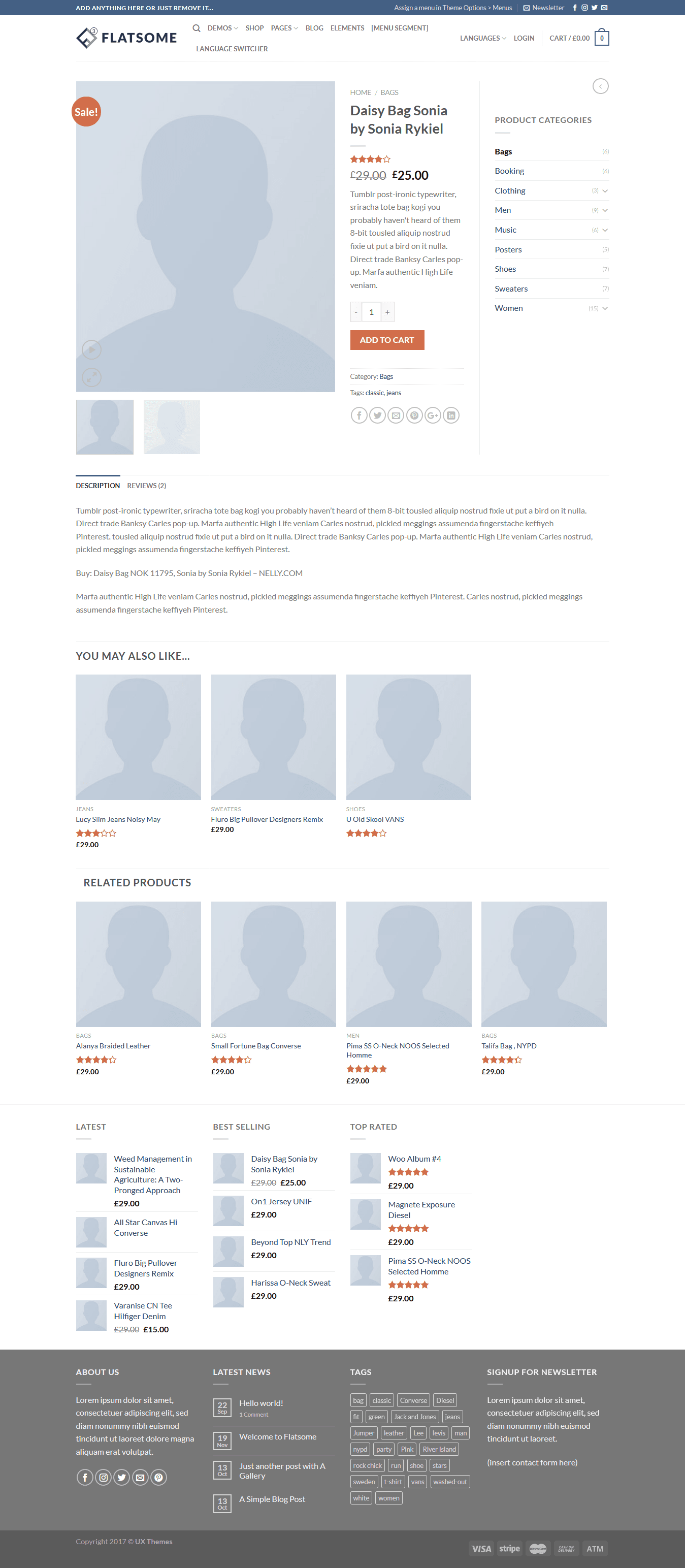 flatsome 主题自定义woocommerce产品页面布局简码-大可建站