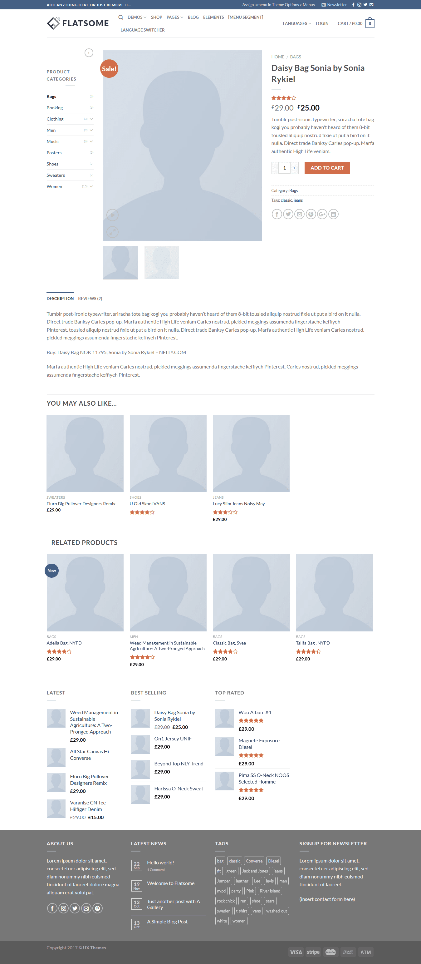 flatsome 主题自定义woocommerce产品页面布局简码-大可建站