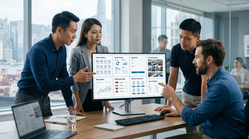 B2B企业正在规划外贸独立站产品目录、询盘、SEO、多语言和数据统计功能