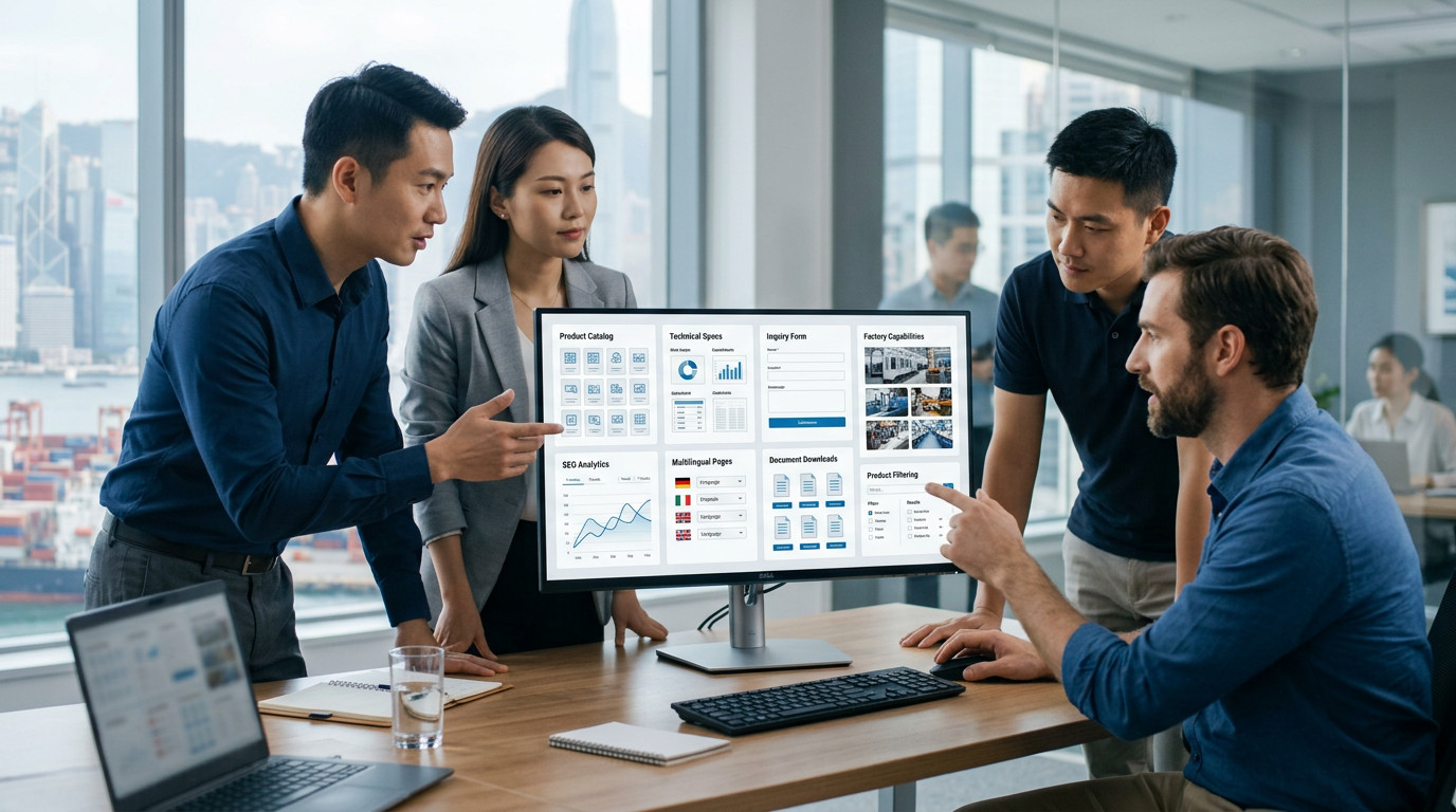 B2B企业正在规划外贸独立站产品目录、询盘、SEO、多语言和数据统计功能