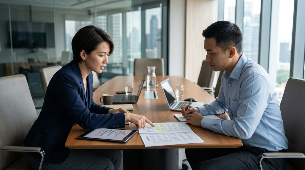 选择模板方案时，签约前重点检查什么？