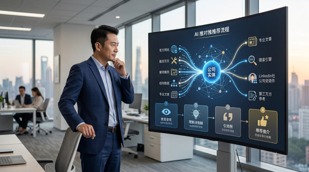 企业通过官网内容、品牌实体、第三方信号和GEO优化提升ChatGPT与豆包AI搜索推荐机会