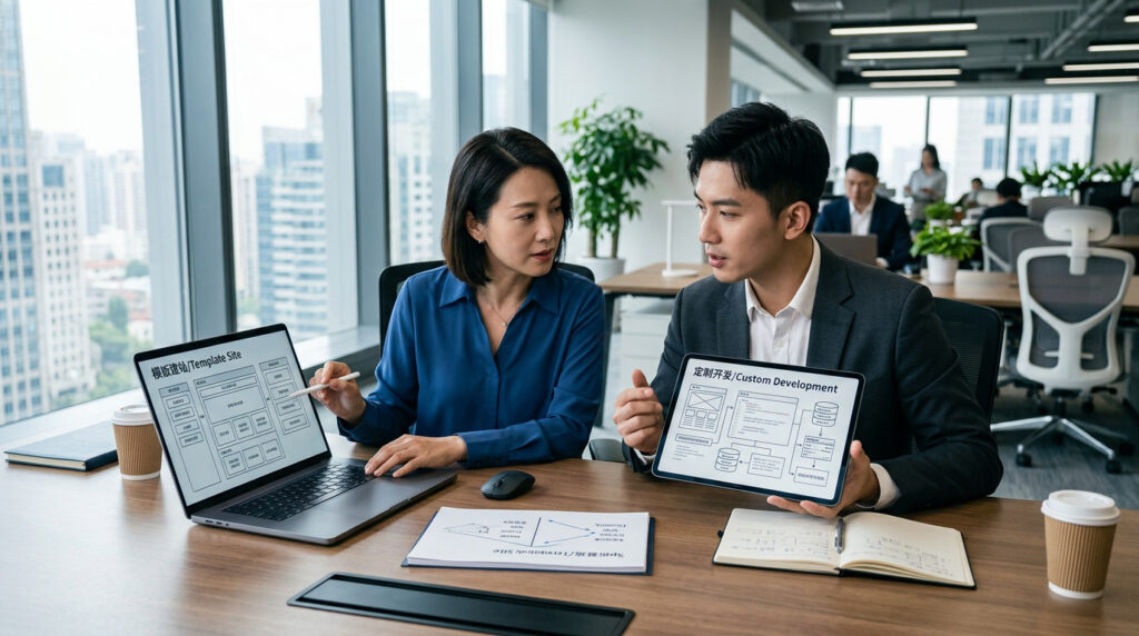 小工厂适合模板建站还是定制开发？